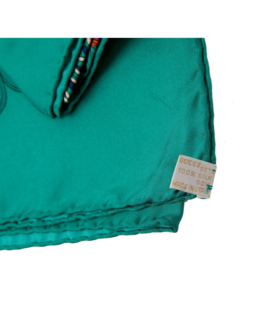 Foulard GUCCI vert motif embrasses