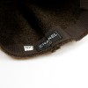 CHANEL Cap in Brown Boiled Wool and Pony Hair
