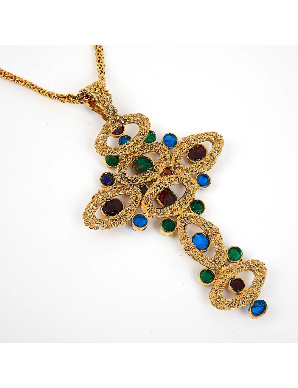 Sautoir croix MARGUERITE DE VALOIS 