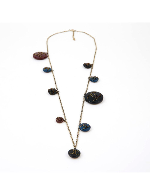 Sautoir CHANEL CC breloques 