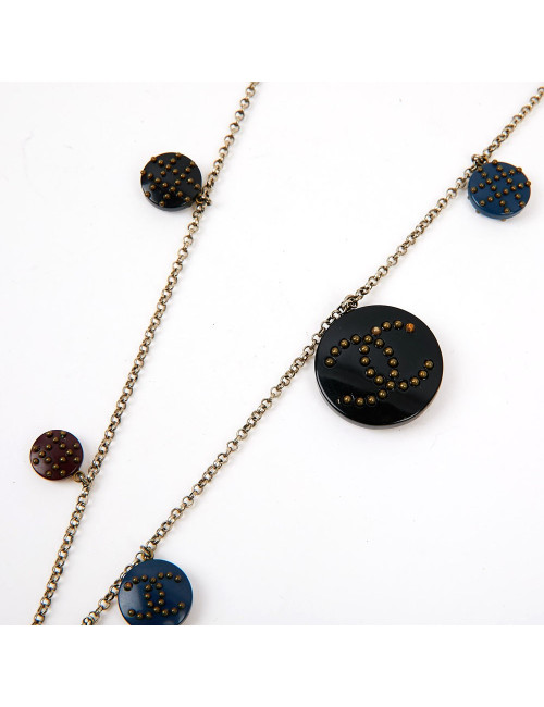 Sautoir CHANEL CC breloques 