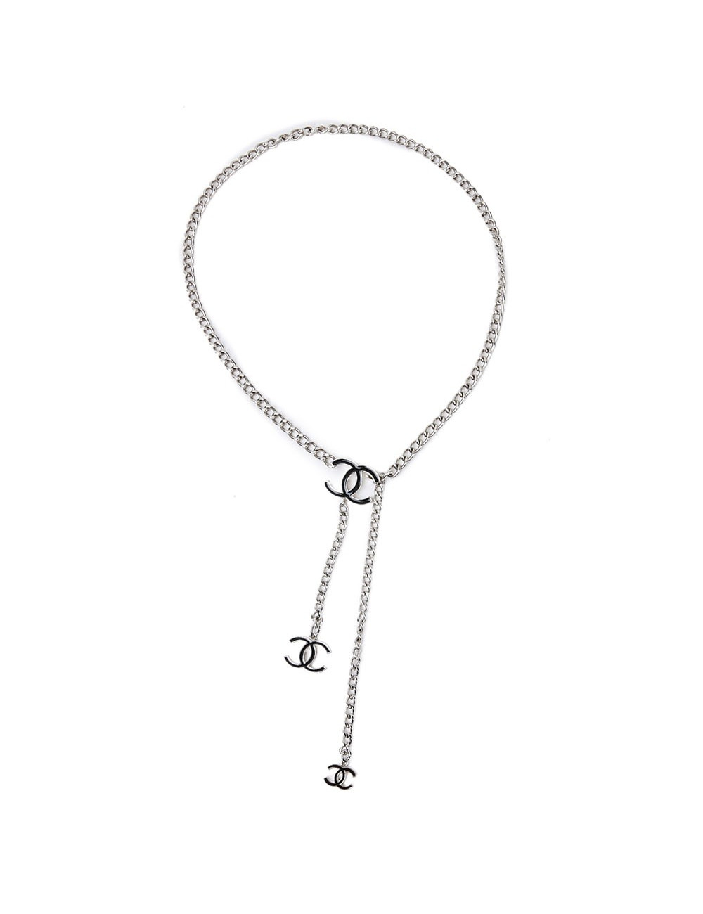 Ceinture CHANEL métal argent 