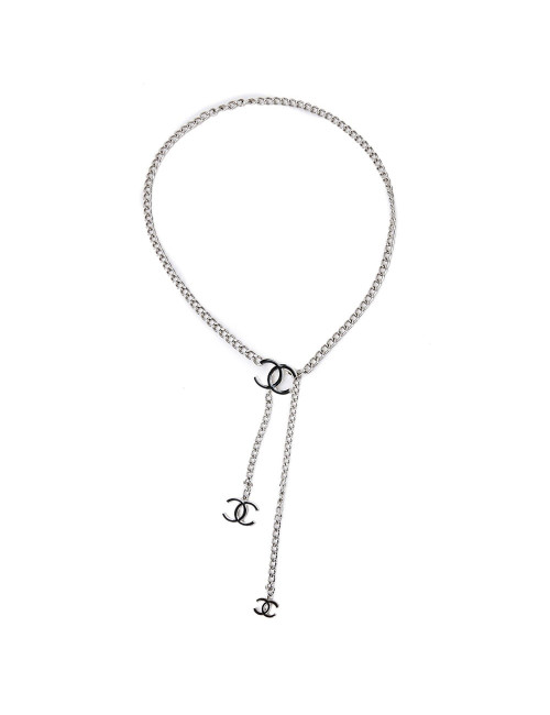 Ceinture CHANEL métal argent 
