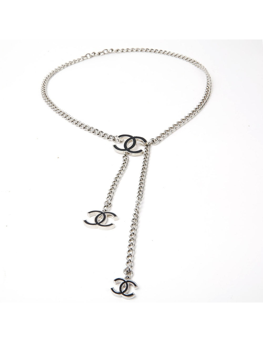 Ceinture CHANEL métal argent 