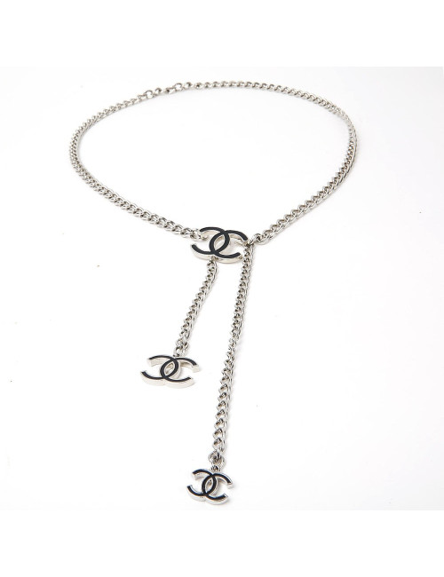 Ceinture CHANEL métal argent 