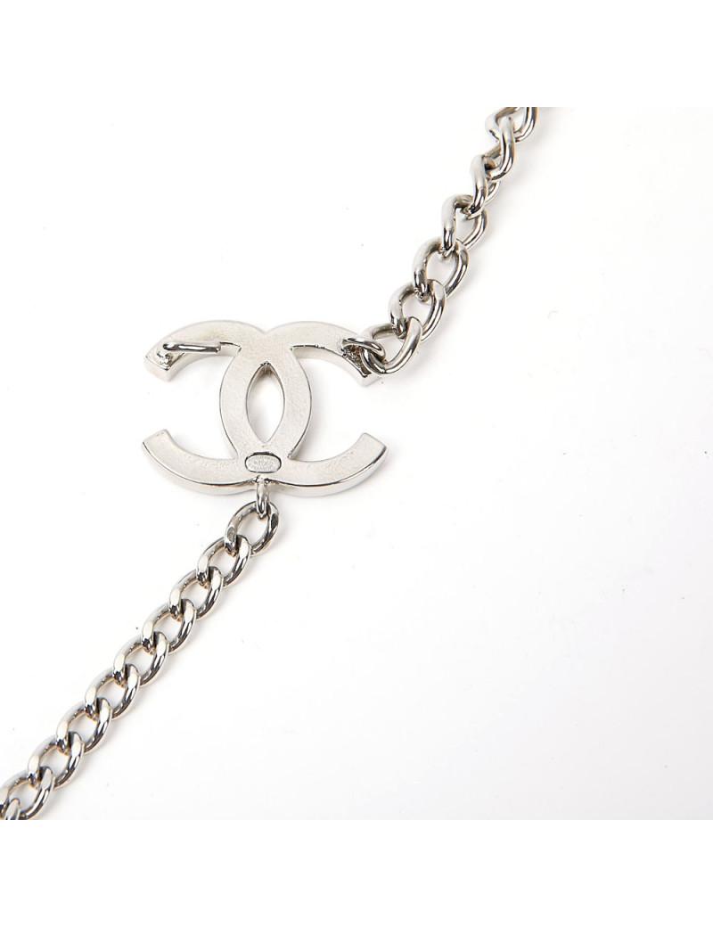 Ceinture CHANEL métal argent 