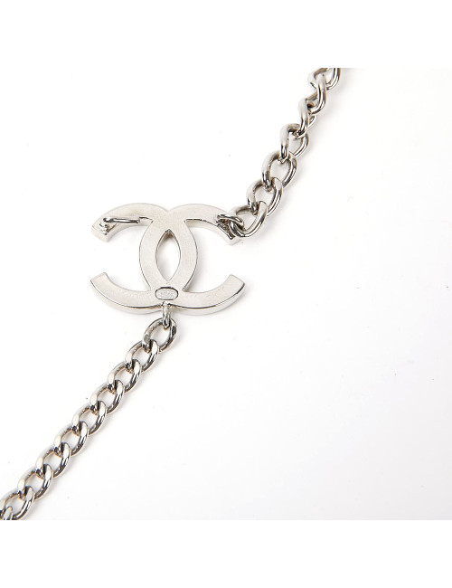 Ceinture CHANEL métal argent 
