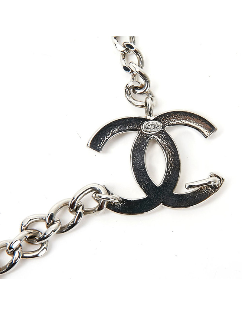 Ceinture CHANEL métal argent 