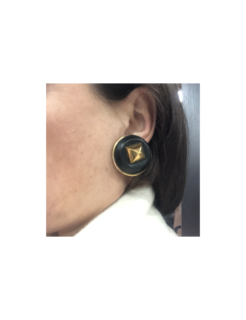 Clips collector clous médor et cuir HERMES