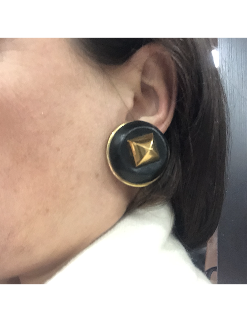 Clips collector clous médor et cuir HERMES