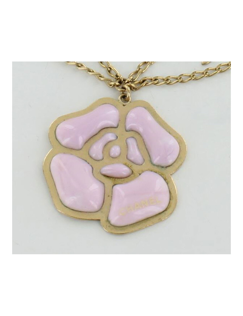 Collier camélia CHANEL rose