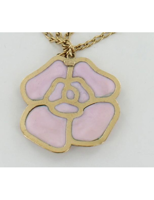 Collier camélia CHANEL rose