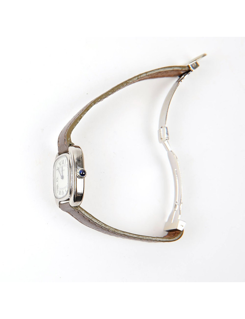 Montre CARTIER Ellipse or blanc