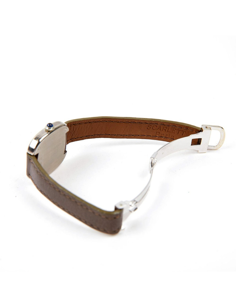 Montre CARTIER Ellipse or blanc