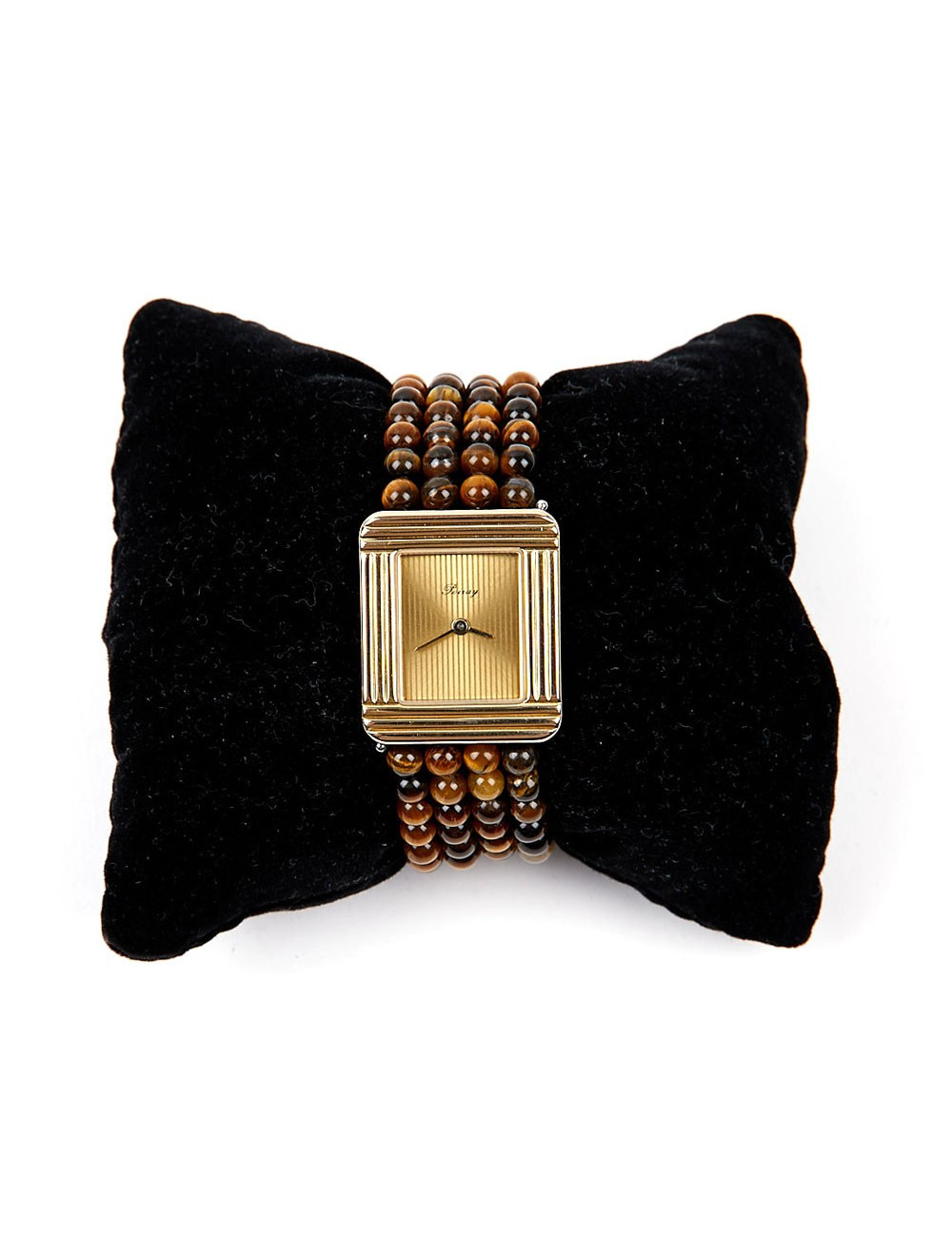 POIRAY watch with tiger's eye and lezard bracelet