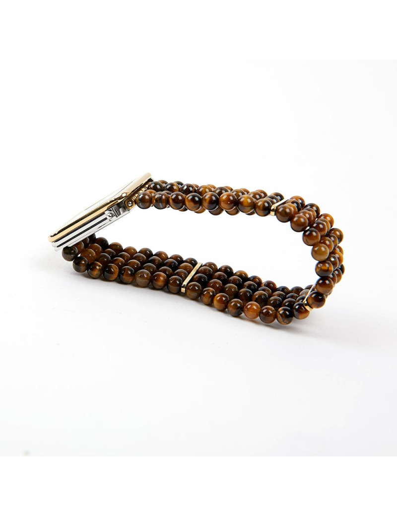 Montre Poray bracelet œil de perdrix et lezard