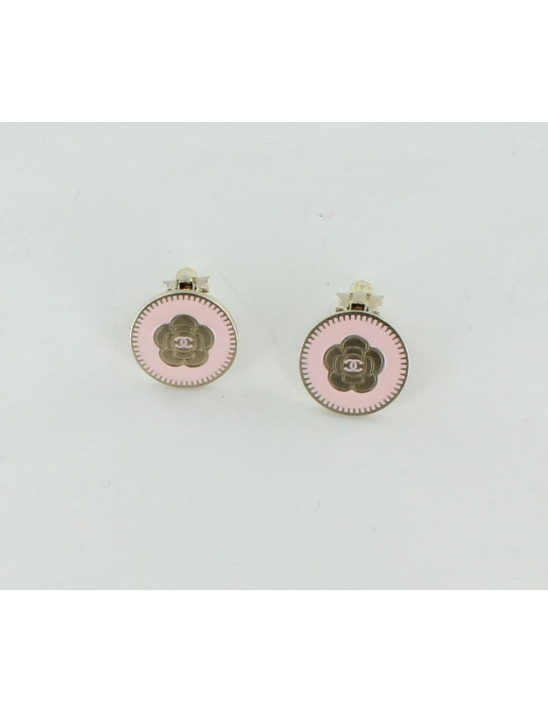 Boucles d'oreille CHANEL Clip rose