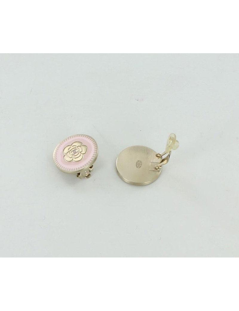 Boucles d'oreille CHANEL Clip rose