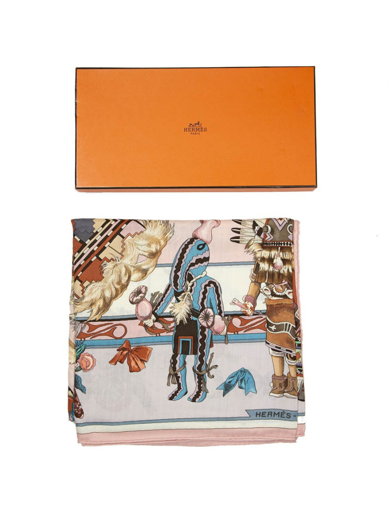 Châle HERMES cachemire et soie Collector