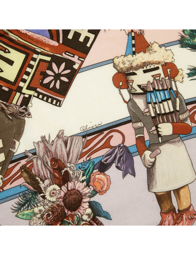 Châle HERMES cachemire et soie Collector