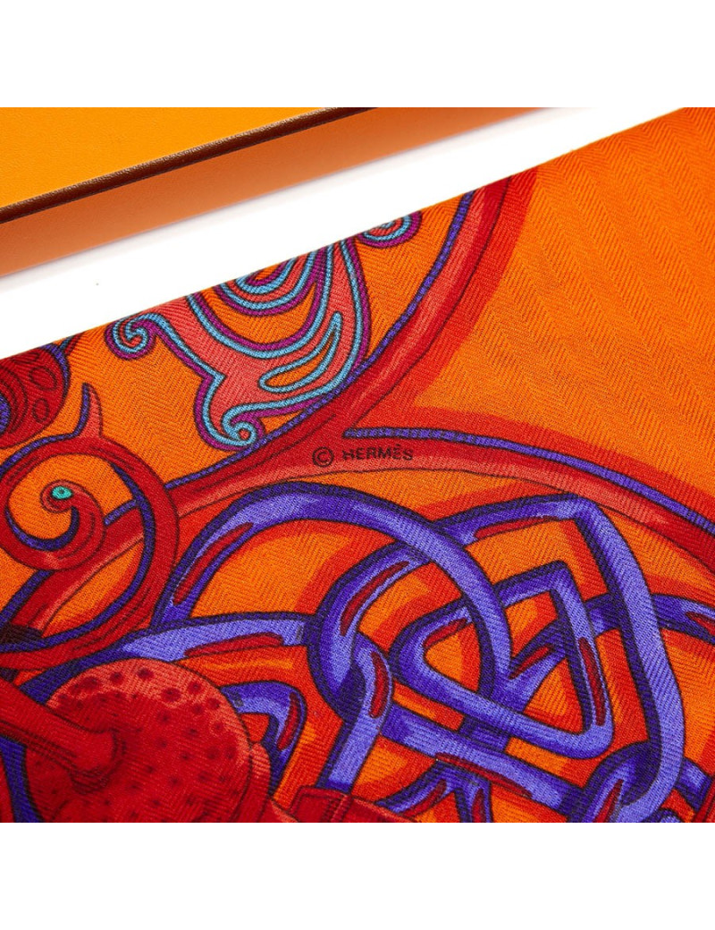 Châle La charmante aux animaux HERMES cachemire  et soie
