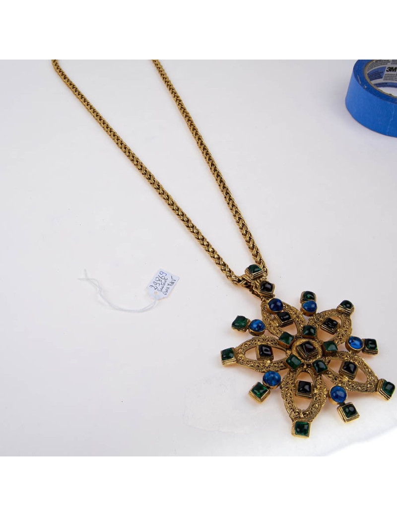 Sautoir croix MARGUERITE DE VALOIS Couture 