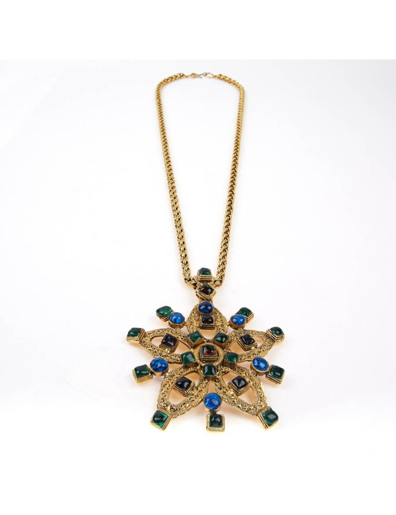 Sautoir croix MARGUERITE DE VALOIS Couture 