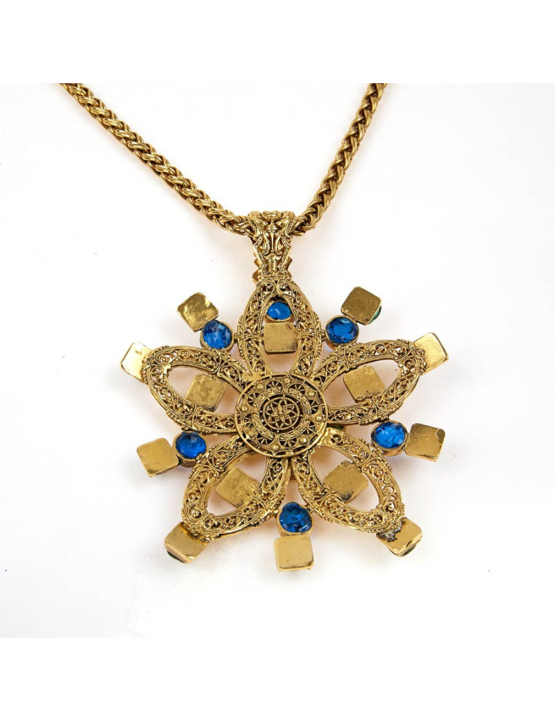 Sautoir croix MARGUERITE DE VALOIS Couture 