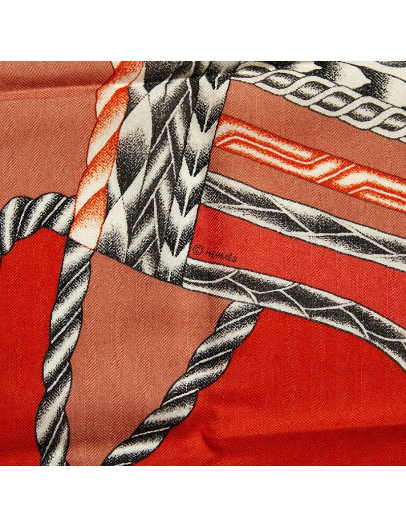 Châle HERMES "Robe du soir" cachemire et soie