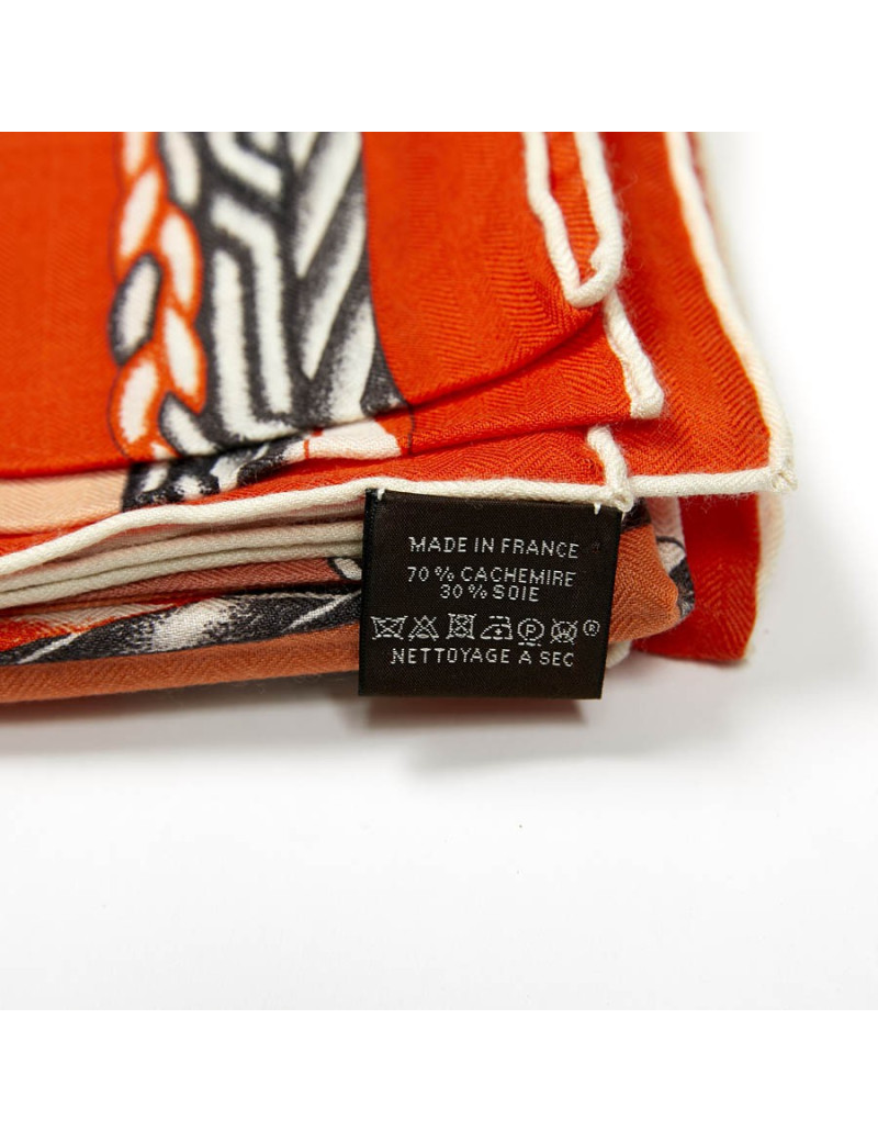 Châle HERMES "Robe du soir" cachemire et soie