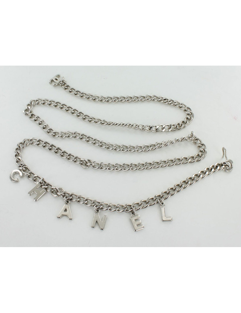 ceinture CHANEL métal argenté