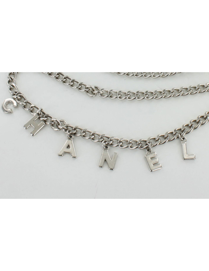 ceinture CHANEL métal argenté