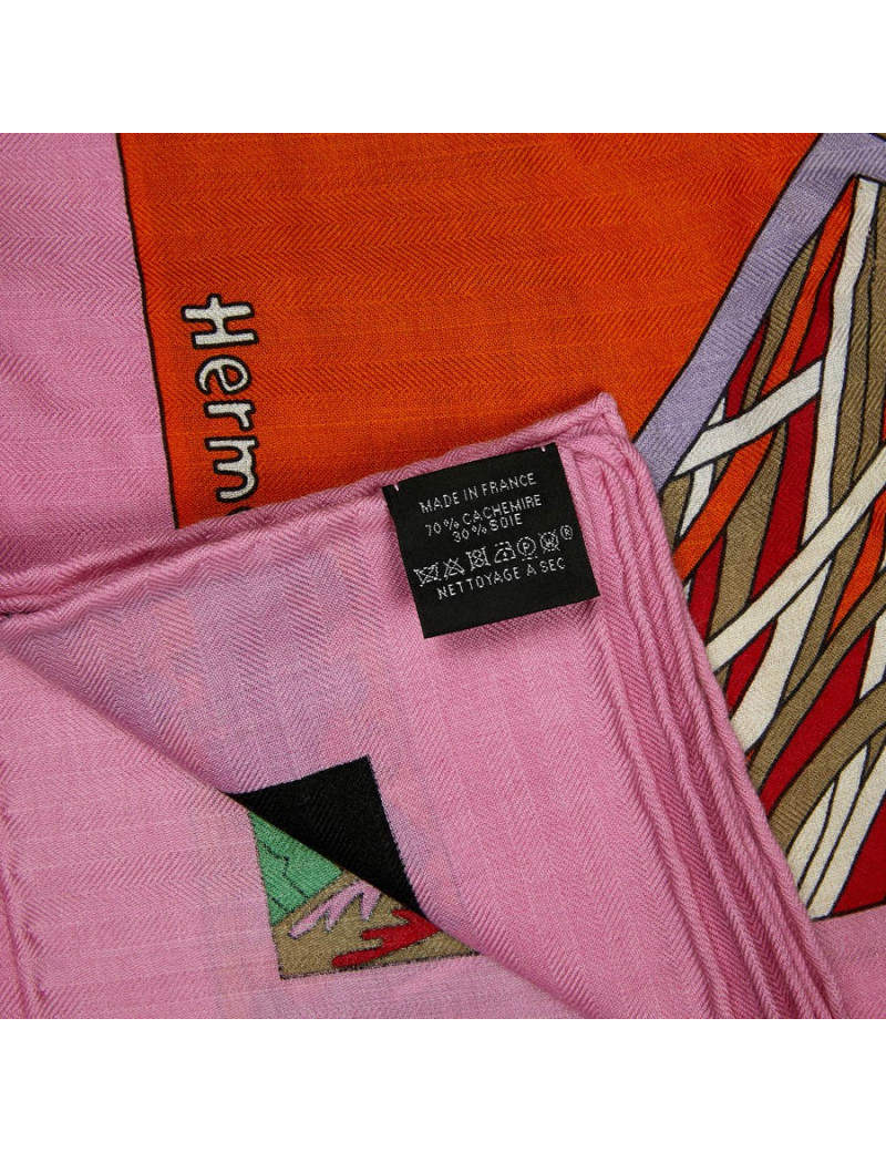 Châle HERMES "A travers champs"