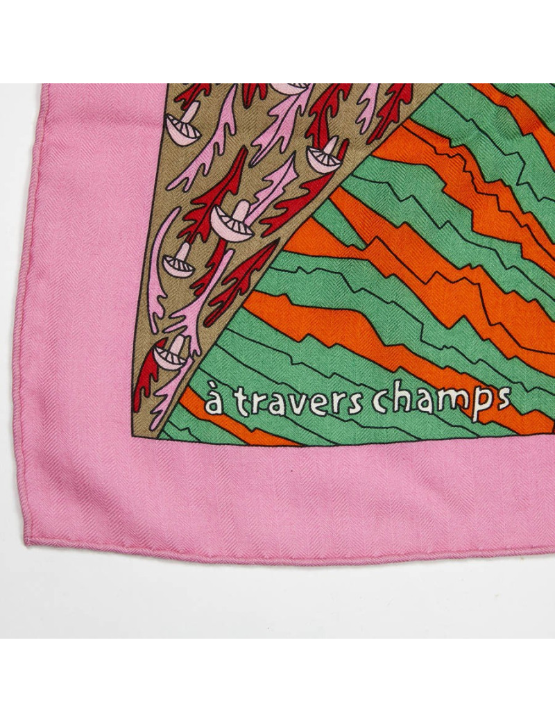 Châle HERMES "A travers champs"
