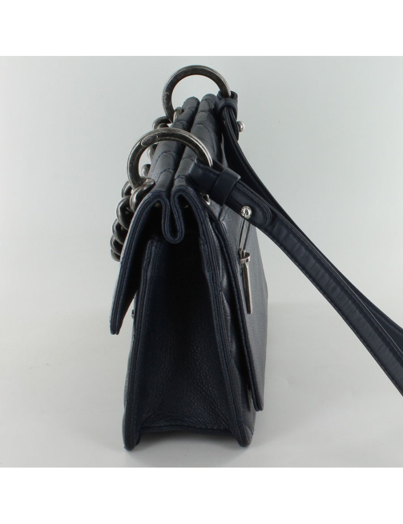 Sac CHANEL veau grainé bleu