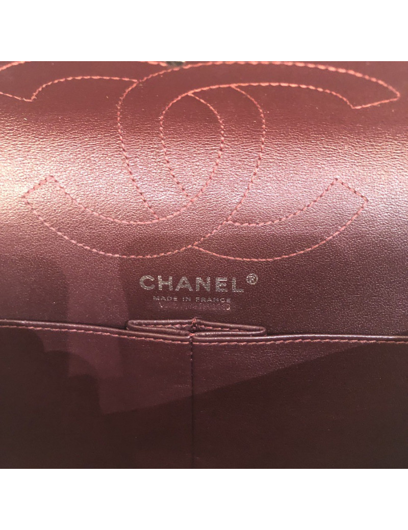 Sac Mademoiselle 2.55 CHANEL cuir froissé noir