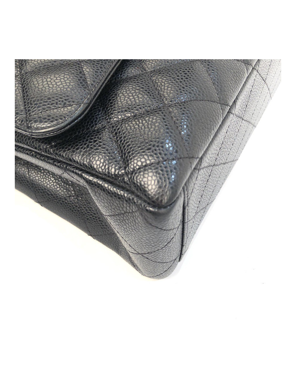 Maxi Jumbo CHANEL cuir caviar noir