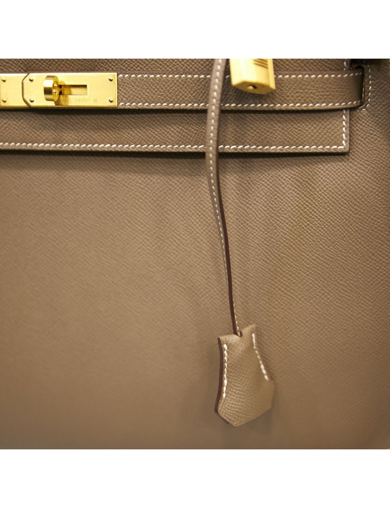 Kelly II 35 sellier Hermès etoupe 