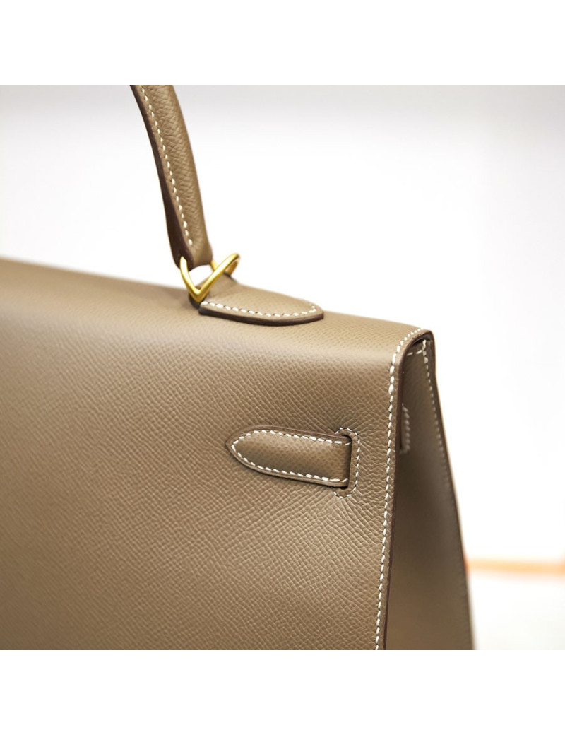 Kelly II 35 sellier Hermès etoupe 