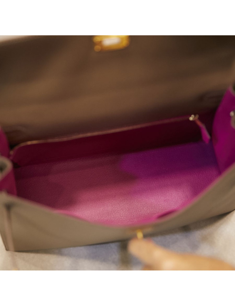 Kelly II 35 sellier Hermès etoupe 