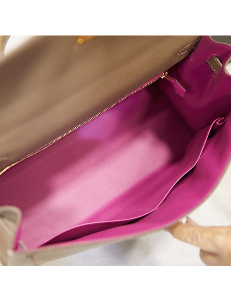 Kelly II 35 sellier Hermès etoupe 