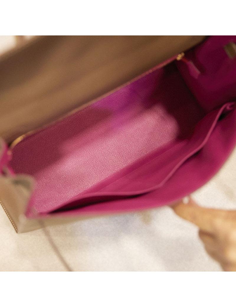 Kelly II 35 sellier Hermès etoupe 