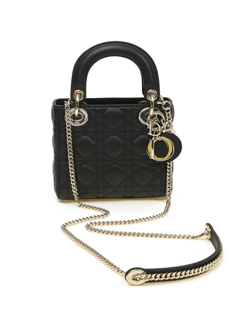 Sac à main Mini Lady D Dior noir