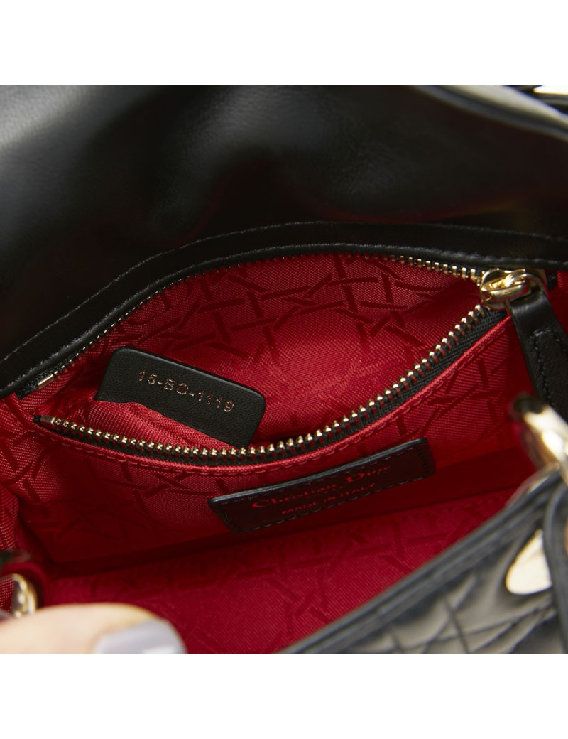 Sac à main Mini Lady D Dior noir