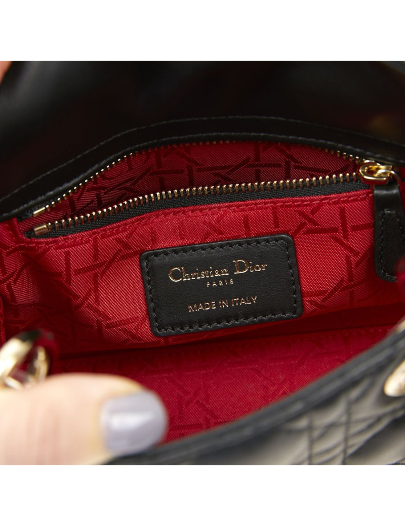 Sac à main Mini Lady D Dior noir