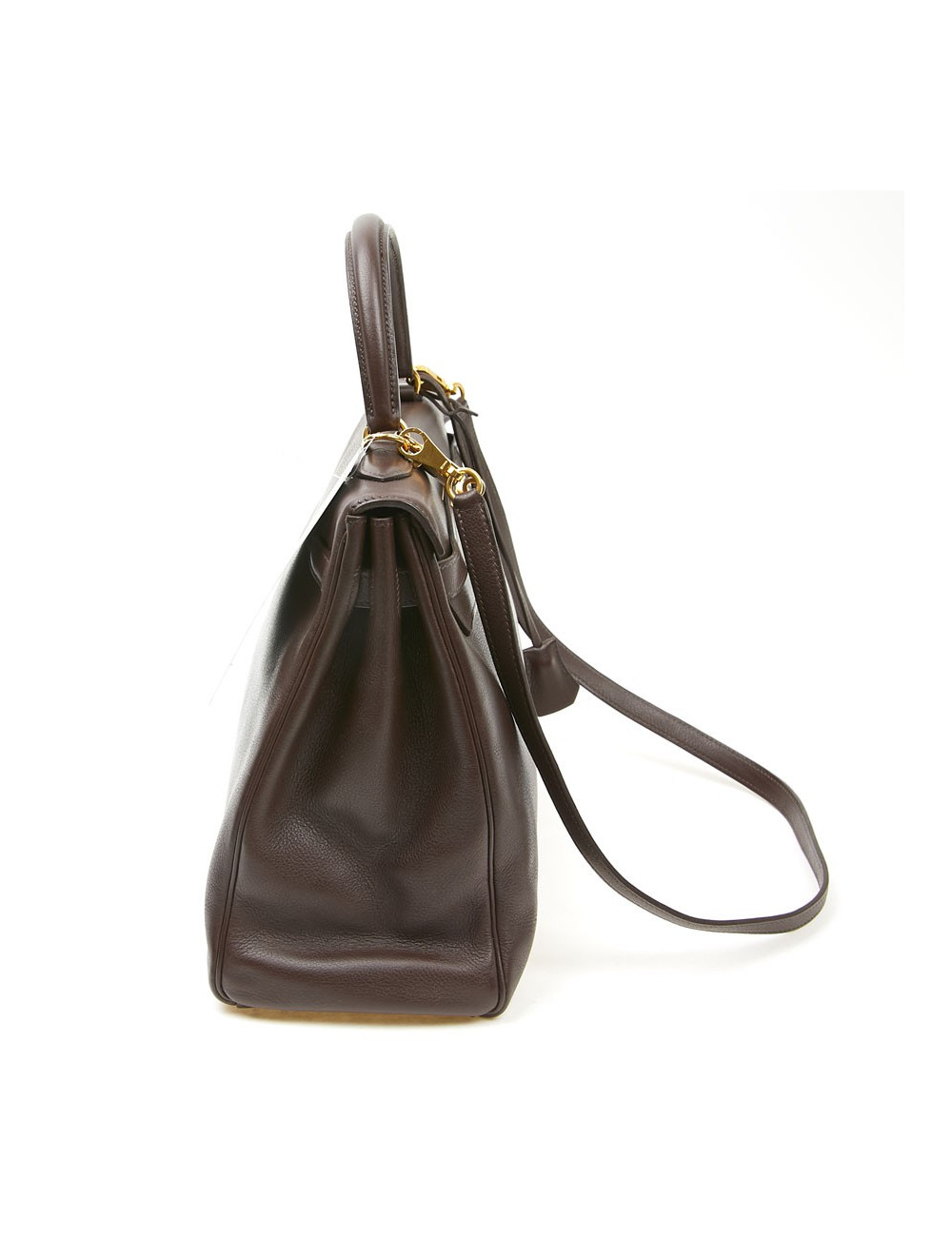 Kelly II 35 HERMES cur grainé marron