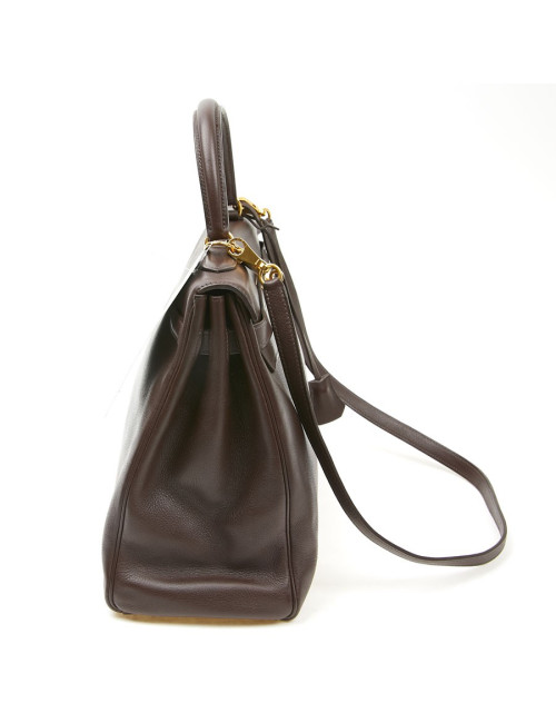 Kelly II 35 HERMES cur grainé marron