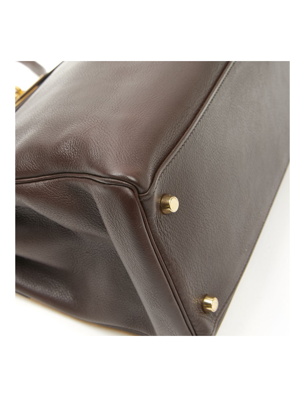 Kelly II 35 HERMES cur grainé marron