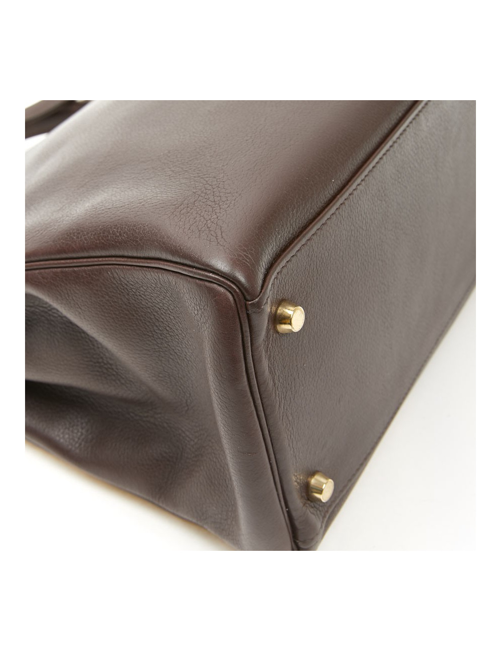 Kelly II 35 HERMES cur grainé marron