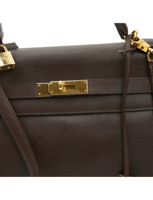 Kelly II 35 HERMES cur grainé marron